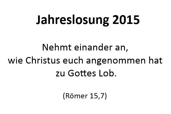 Jahreslosung 2015